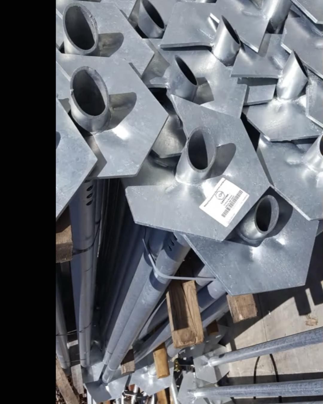 Stacked galvanized helix plates